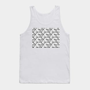 Lips White Pattern Tank Top